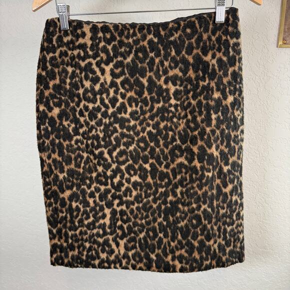 Women's Talbots Leopard Animal Print Straight Pencil Skirt Size 8 Petite - Picture 8 of 8